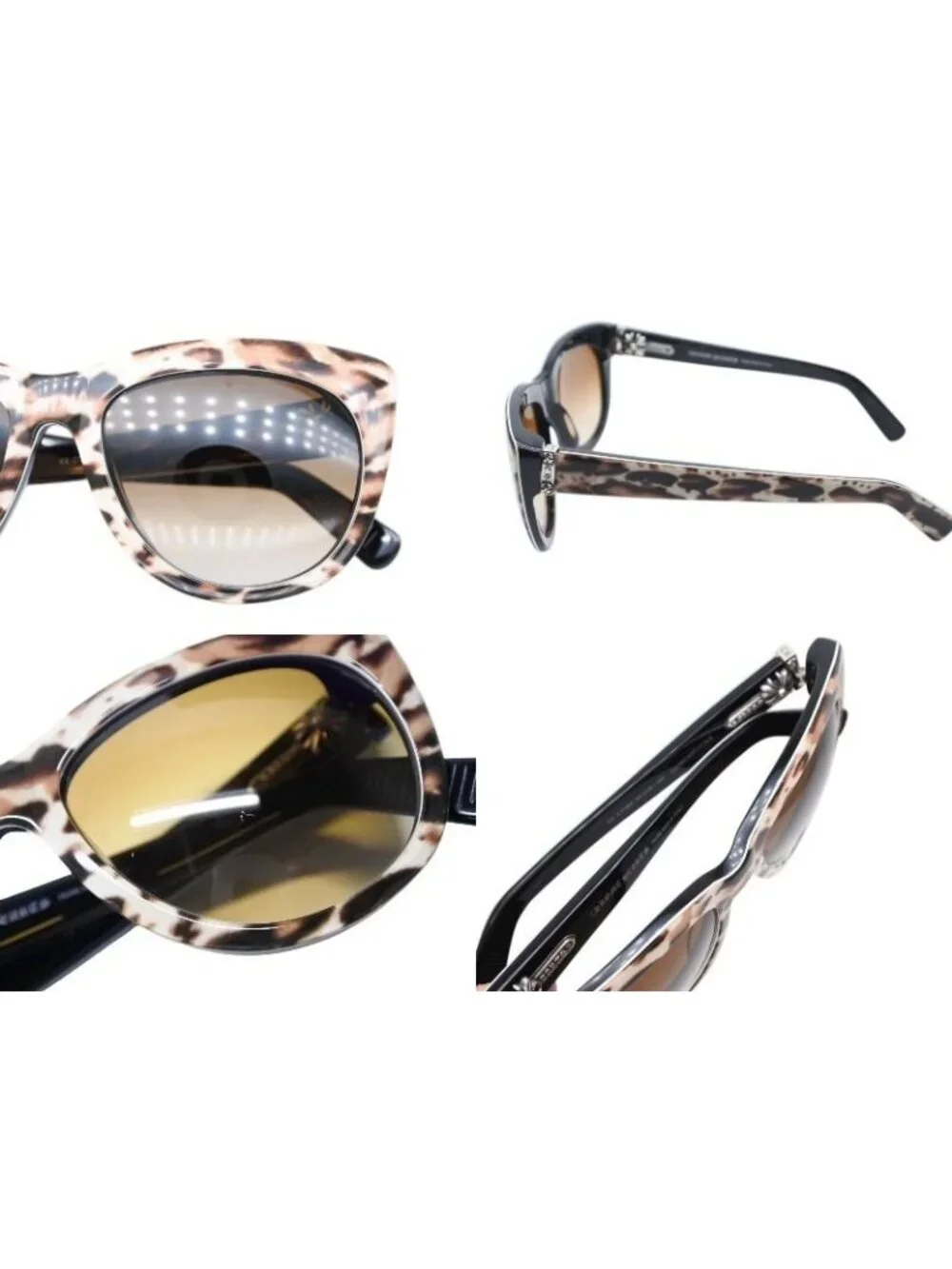 Chrome Hearts Lunchfax Sunglasses Eyewear 54 Leopard Print